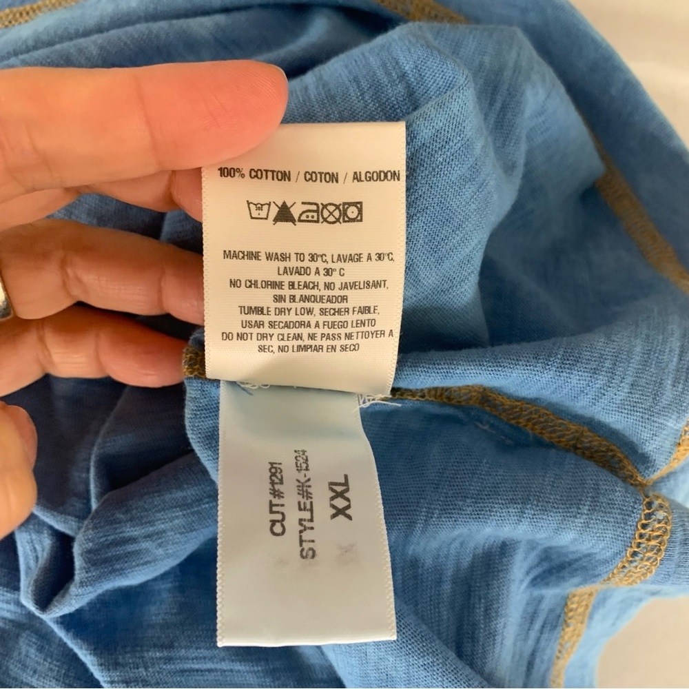 Agave Denim Blue short Sleeve Top Men’s US XXL Regular - Picture 9 of 10